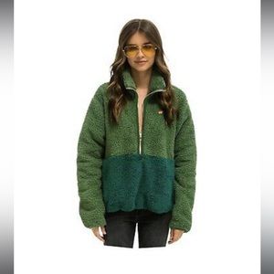 Aviator Nation Green Block Teddy XS
